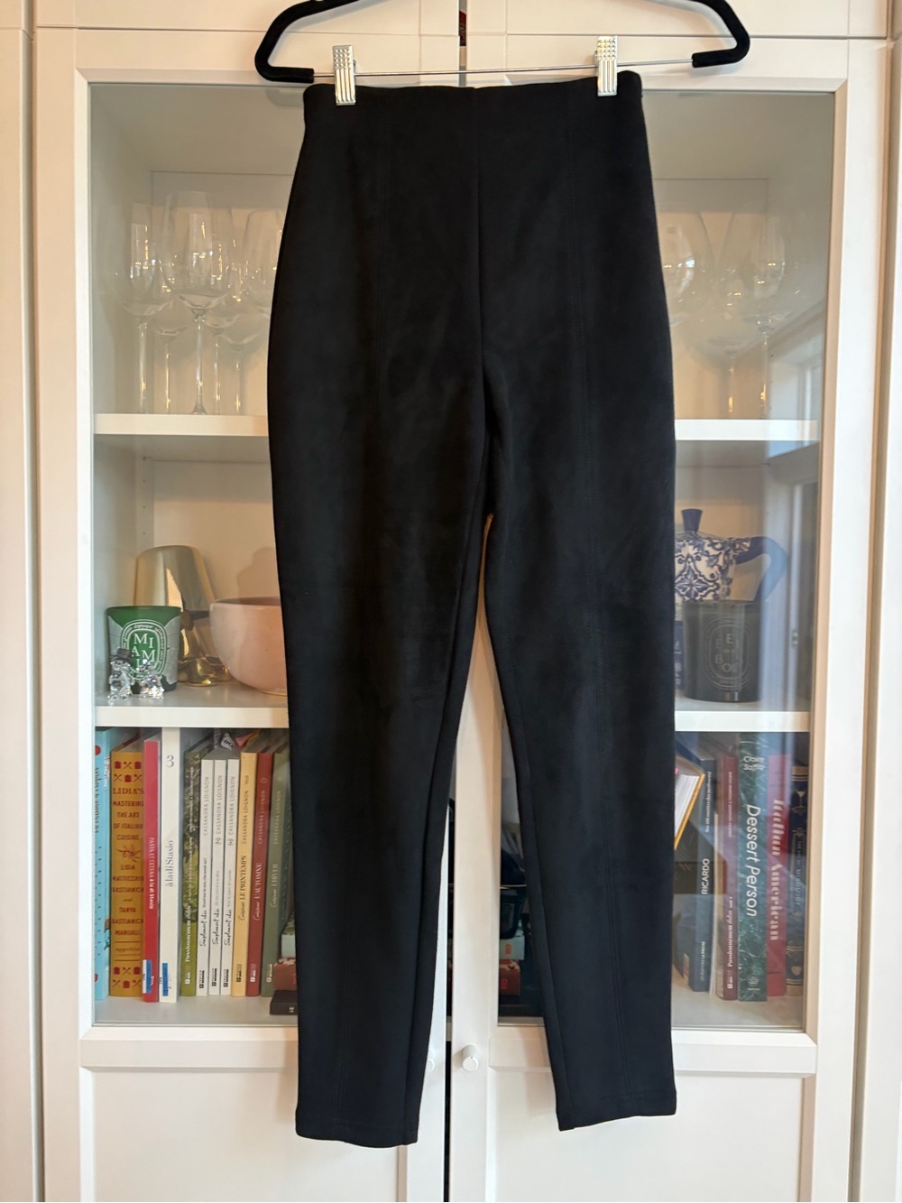 Babaton Black High-Rise Skinny Ponte Pants